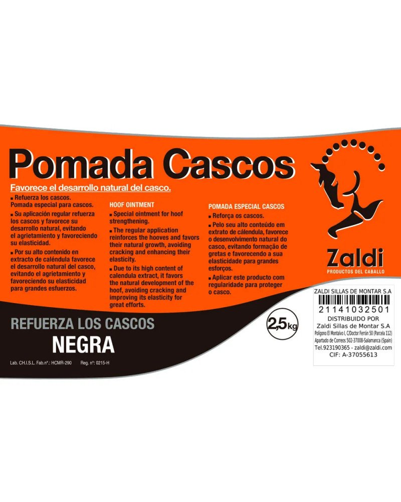 Pomada Especial Cascos Zaldi | 2,5Kg
