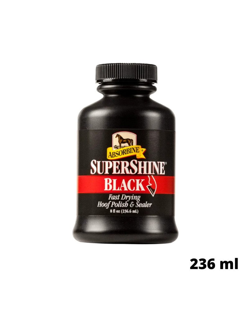SuperShine Hoof Polish & Sealer Black With Brush Absorbine | 236 ml