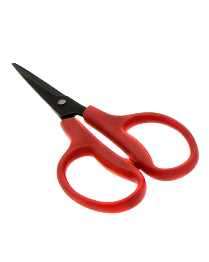 Tijeras Cuero Mango Rojo